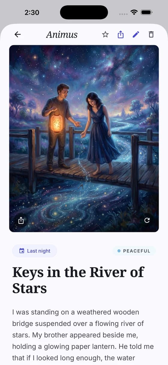 A dream with its painting and mood