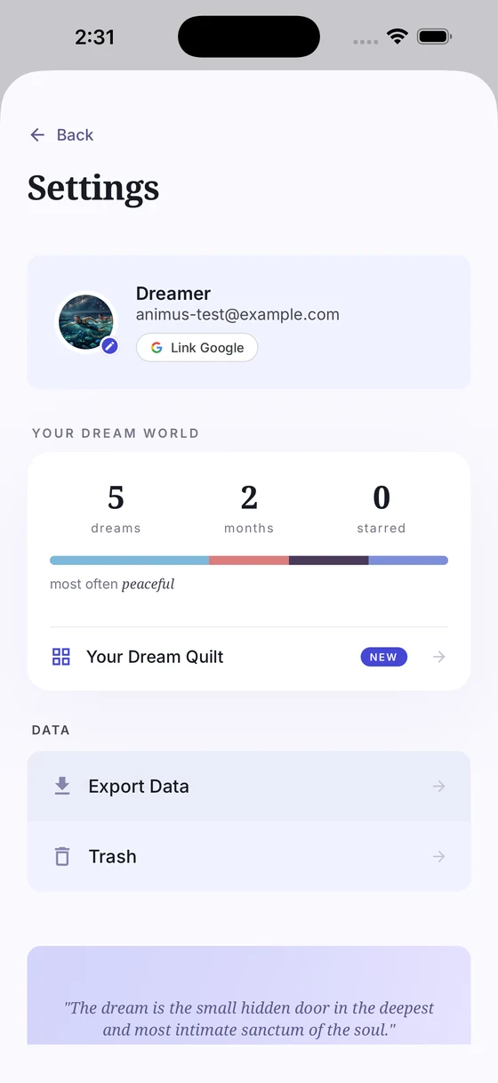 Your Dream World profile